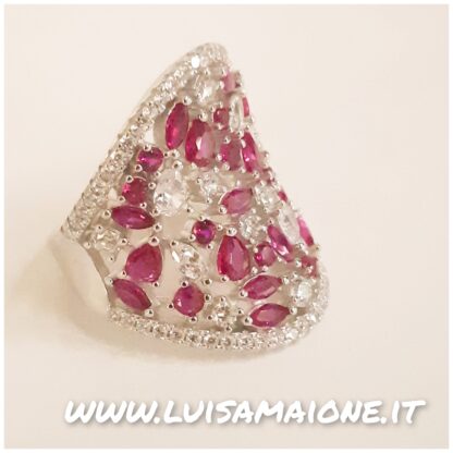 Anello Fascia Zirconi e Rubini – Luisa Maione Selection - immagine 3