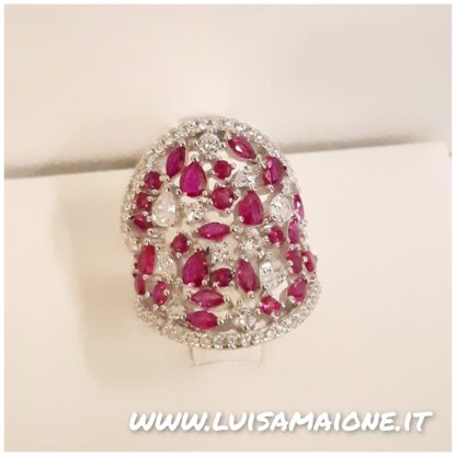 Anello Fascia Zirconi e Rubini – Luisa Maione Selection - immagine 4