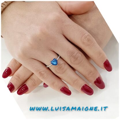 Anello Cuore Zaffiro – Luisa Maione Selection