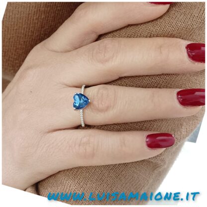 Anello Cuore Zaffiro – Luisa Maione Selection - immagine 2