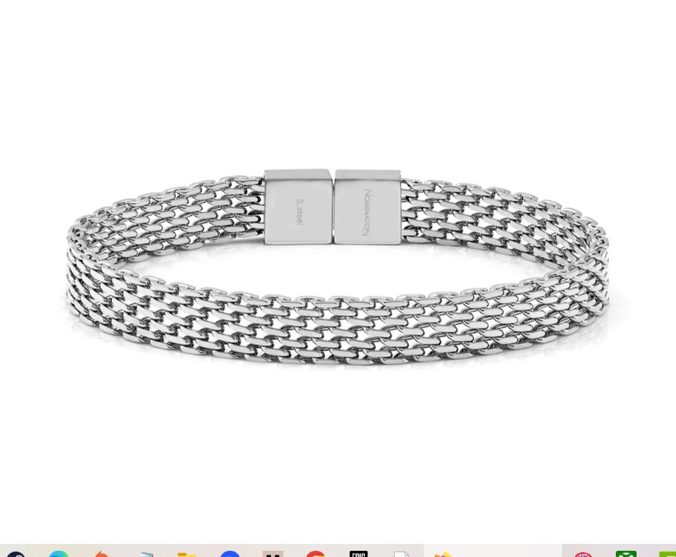 Bracciale Nomination Wear Style in Acciaio con Maglia Martellata
