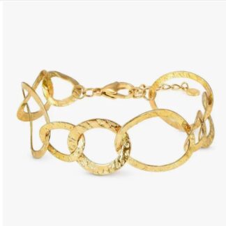 Bracciale Nomination Wear Style in Acciaio Placcato Oro con Maglia Martellata