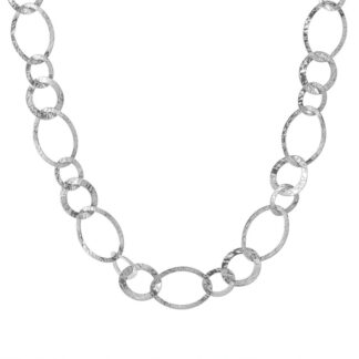 Collana Lunga Nomination Wear Style in Acciaio con Cerchi Martellati