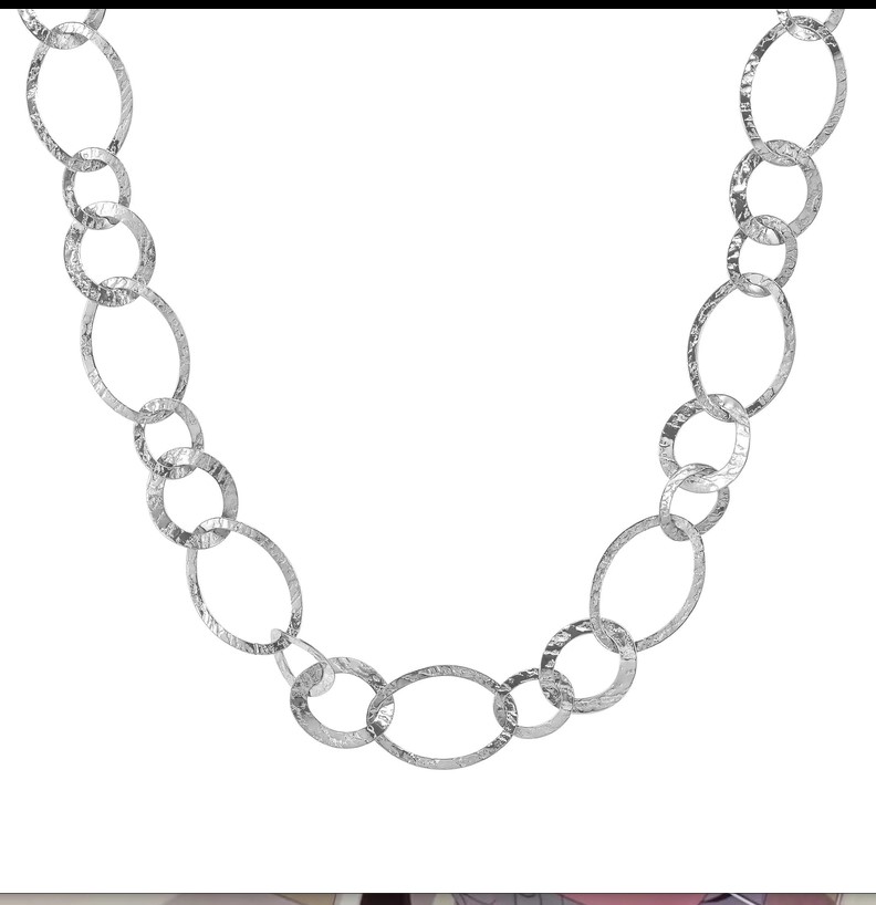 Collana Lunga Nomination Wear Style in Acciaio con Cerchi Martellati