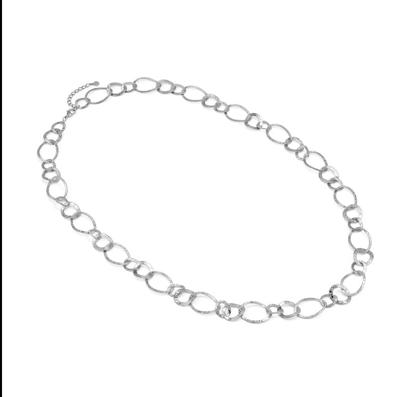 Collana Lunga Nomination Wear Style in Acciaio con Cerchi Martellati - immagine 2