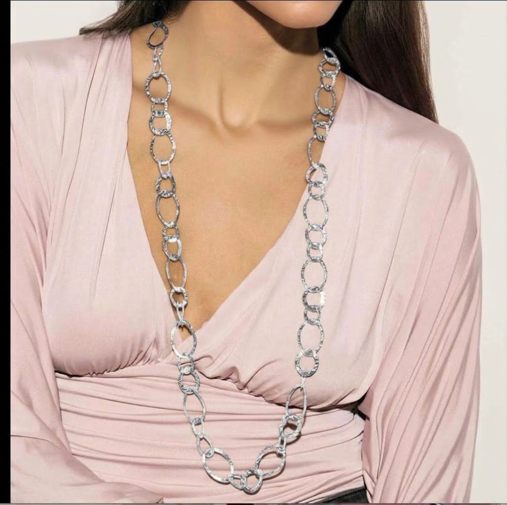 Collana Lunga Nomination Wear Style in Acciaio con Cerchi Martellati - immagine 3