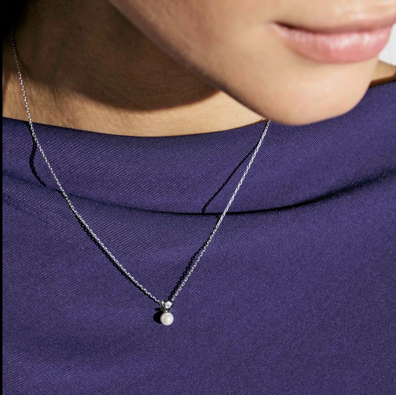 Bracciale/Collana Nomination Pearls Loop in Acciaio con Cuore e Perla - immagine 2