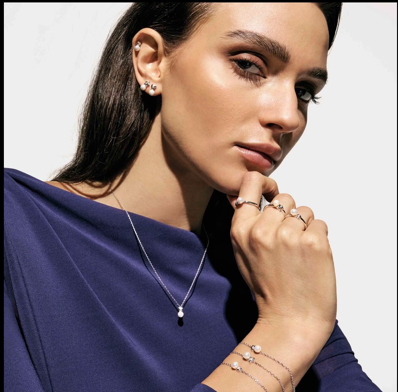 Bracciale/Collana Nomination Pearls Loop in Acciaio con Cuore e Perla - immagine 3