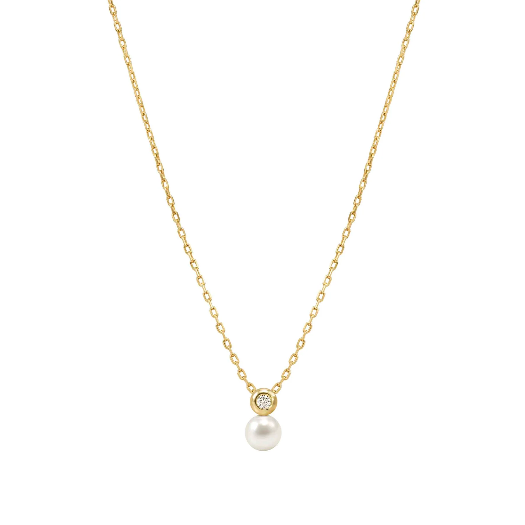 Collana Nomination Pearls Loop in Acciaio Placcato Oro con Perla e Zirconi