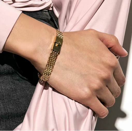 Bracciale Nomination Wear Style in Acciaio Placcato Oro a Maglia Milanese - immagine 2